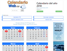 Tablet Screenshot of calendarioweb.es